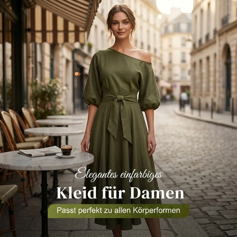 👗✨ ELEGANTES EINFARBIGES KLEID FÜR DAMEN – 50% RABATT! Zeitlose Eleganz, vielseitiger Schnitt & perfekt für Büro, Date oder festliche Anlässe