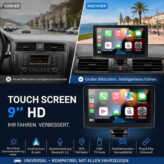 9-Zoll kabelloser HD-Multimedia-Player mit Touchscreen