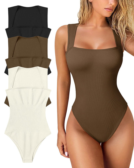 🔥HEIßER VERKAUF 49% RABATT🔥Gerippter ärmelloser Bodysuit