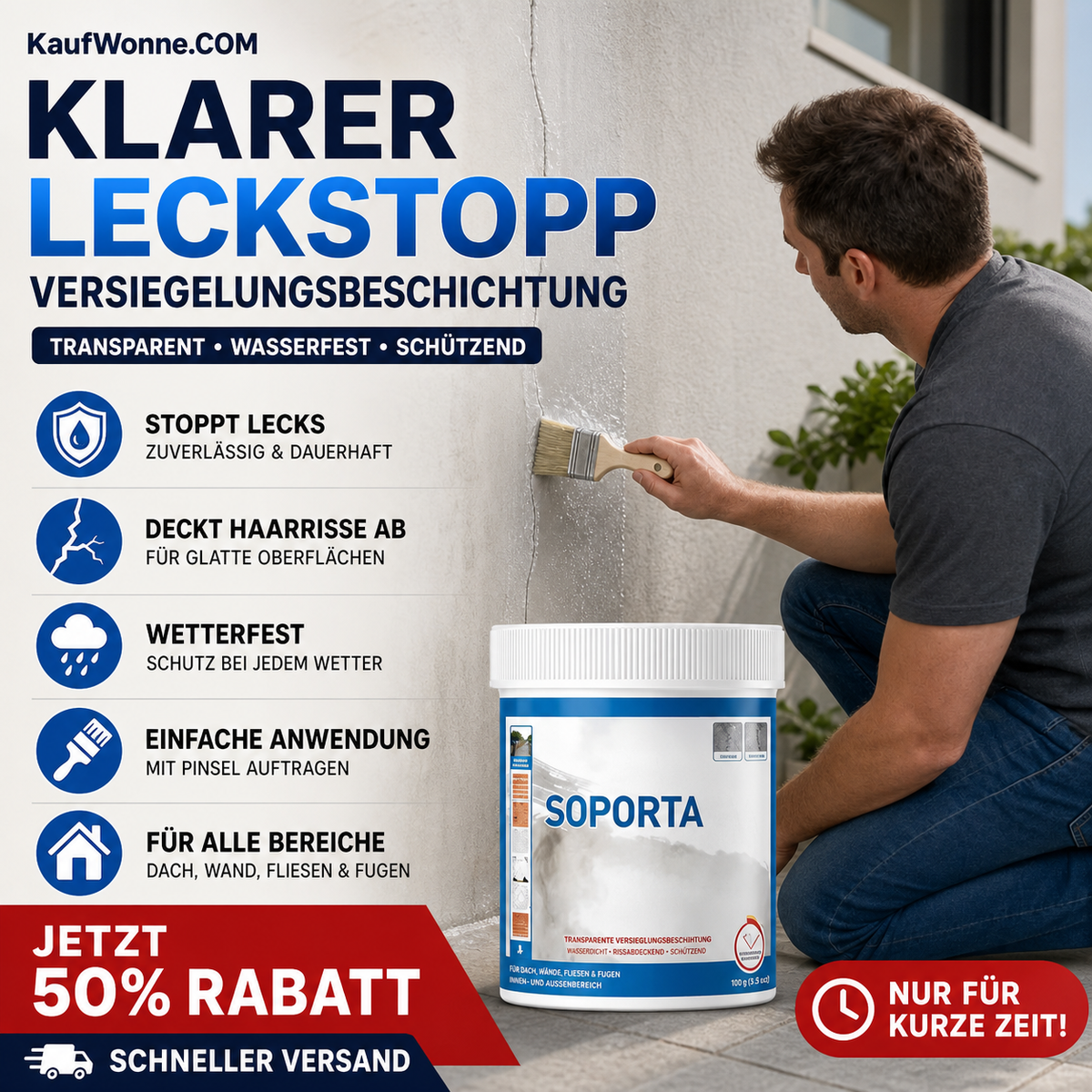 💧 Wasserfester Kleber & Dichtmasse – flexibel & langlebig, geeignet für Holz, Fliesen und Metall! 🌟-Gcom