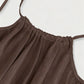👗 50% RABATT! 💃 Einfarbiges Rückenfreies Cami-Kleid für Damen – Leicht, Luftiger Schnitt & Perfekt Für Den Sommer ☀️