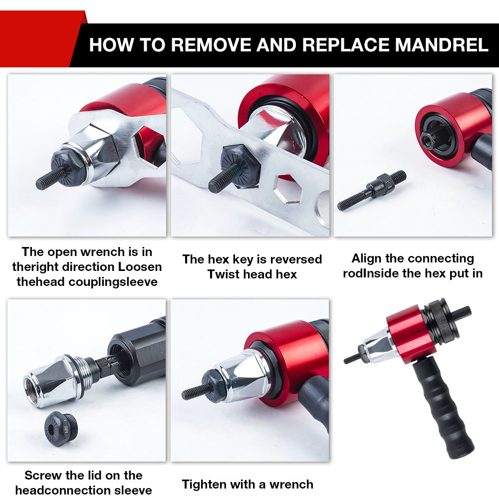 ⚙️🔧 NUR FÜR BEGRENZTE ZEIT: 50% RABATT! Nietpistole Adapter Kit M3–M8 Sechskant-Antriebsstift für Akkubohrmaschine ✨