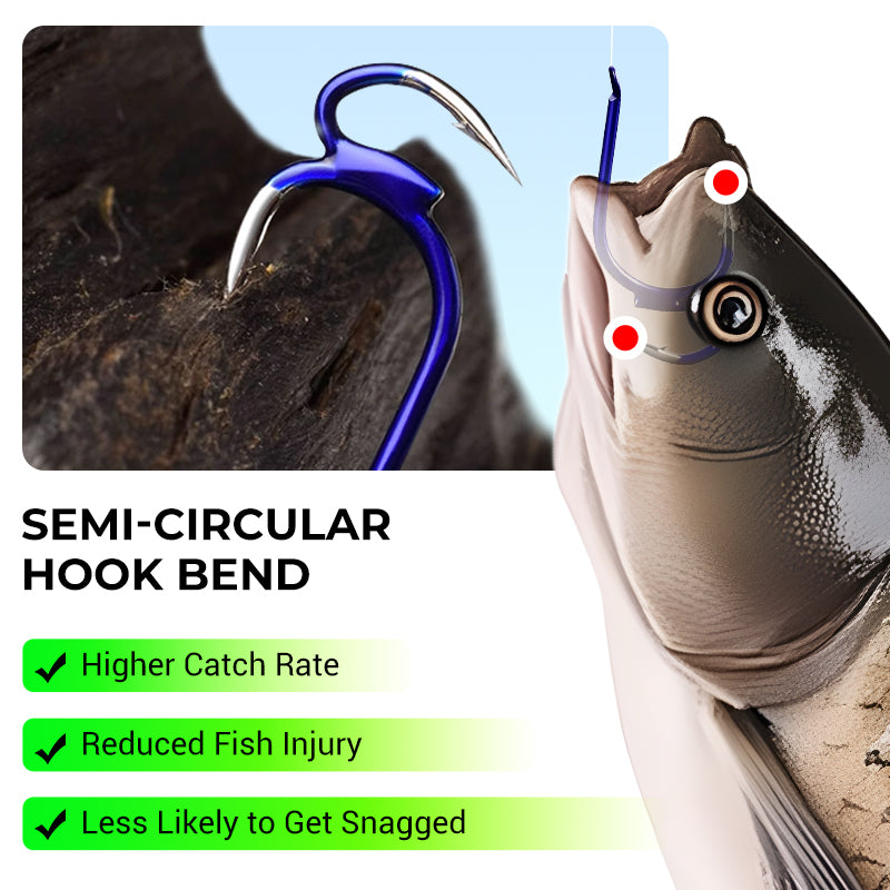 Fangen Sie sofort mehr Fische! Ultrascharfe Doppelhaken