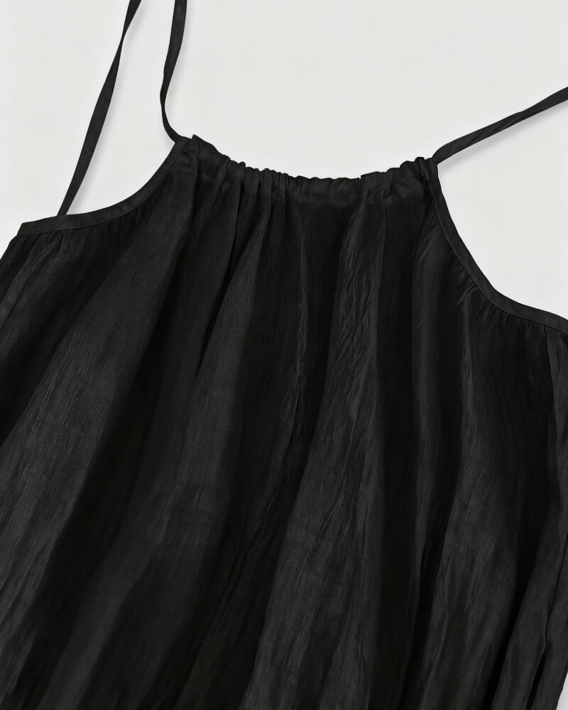 👗 50% RABATT! 💃 Einfarbiges Rückenfreies Cami-Kleid für Damen – Leicht, Luftiger Schnitt & Perfekt Für Den Sommer ☀️