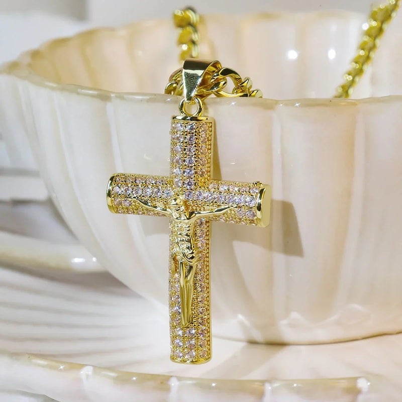 ✝️✨ 50% RABATT! Jesus-Kruzifix-Anhänger-Halskette – Zeitloser Glaube, elegantes Design & perfektes Geschenk 🎁