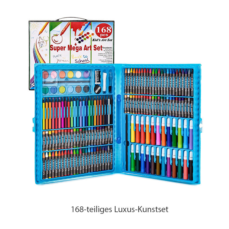 🎨 50% RABATT JETZT! ✨ Deluxe 6-in-1 Kreativ-Kunstset - Enthält Malwerkzeuge & 12 Farben für die Entwicklung kindlicher Fantasie 🧑‍🎨🌟