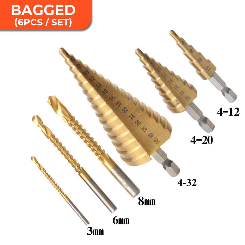 🔩✨ 50% RABATT! Titanbeschichtetes Pagoden-Bohrerset – Präzise, langlebig & ideal für Holz, Kunststoff & Metall ✨