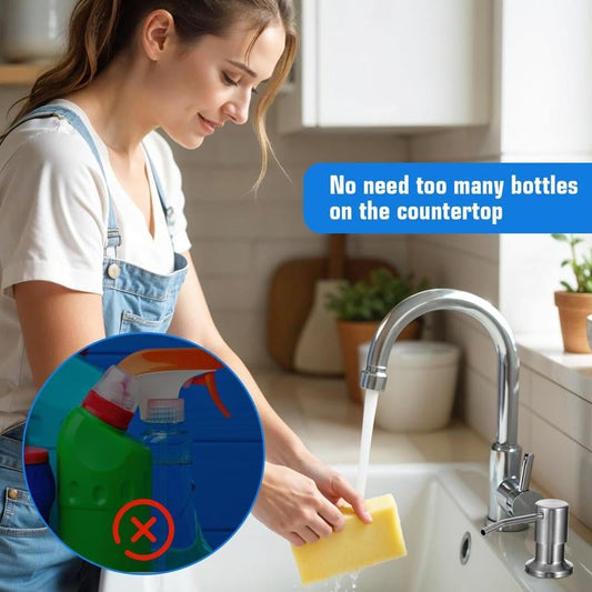 🧴 Edelstahl-Seifenspender für Spülbecken – mit verlängertem Silikonschlauch & praktischer Pumpe, ideal für Küche & Bad 🚰