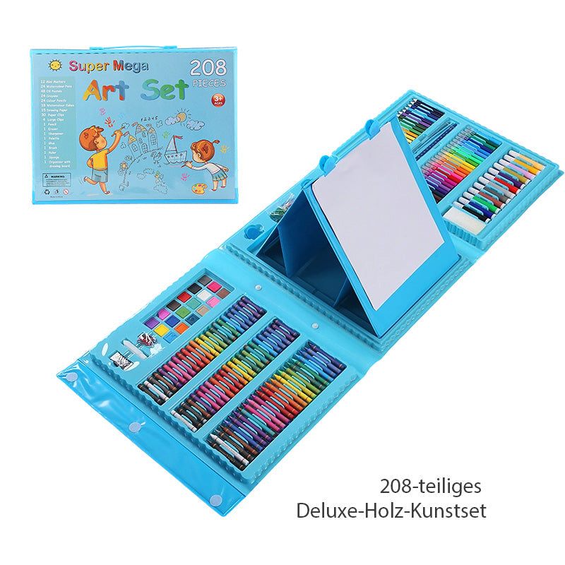 🎨 50% RABATT JETZT! ✨ Deluxe 6-in-1 Kreativ-Kunstset - Enthält Malwerkzeuge & 12 Farben für die Entwicklung kindlicher Fantasie 🧑‍🎨🌟