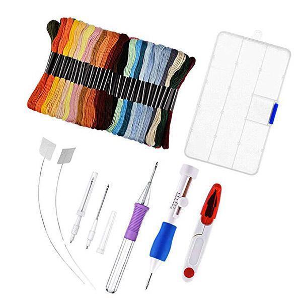 🔥 50 % OFF ! 🌈🪡 Regenbogenfarbenes Stickerei-Einfädelwerkzeug