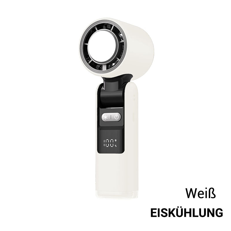🧊❄️ SOMMERAKTION: −50% – NUR KURZE ZEIT! Mini Handventilator mit Eiskühlfunktion – 4000 mAh Akku, kompakt 183 mm, 3 Farben (Grau/Rosa/Weiß) – Perfekt für Strand, Büro & unterwegs ✨