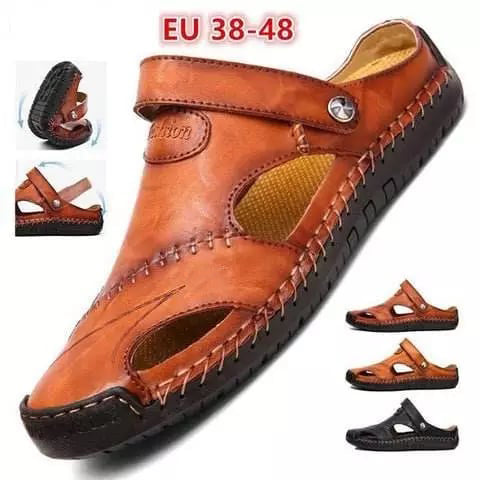 📢60% zeitlich begrenzter Rabatt✨Große Größe Weiches Leder Männer Atmungsaktive Outdoor-Sandalen