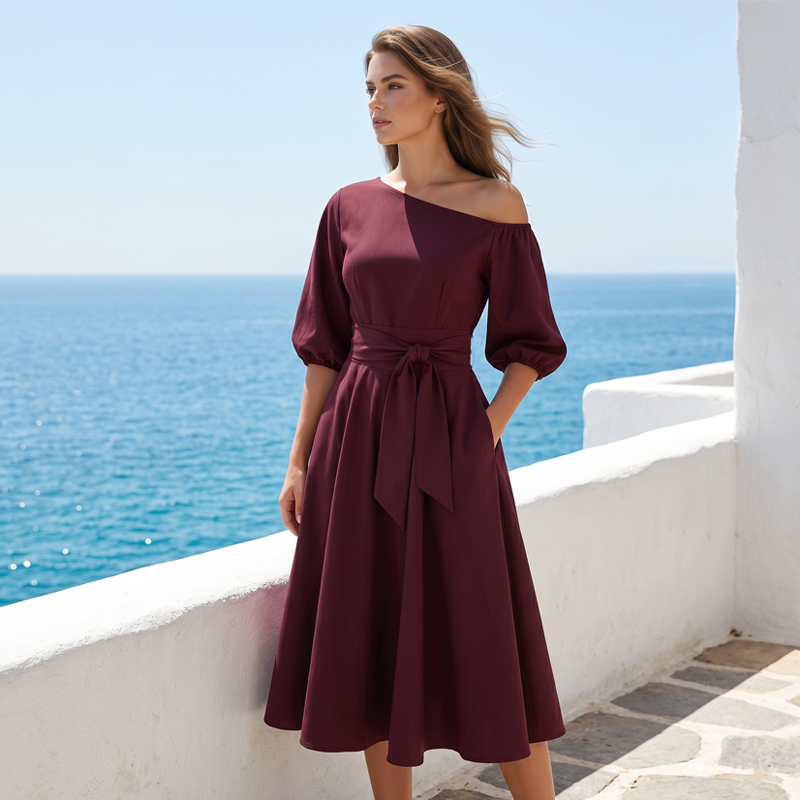 👗✨ ELEGANTES EINFARBIGES KLEID FÜR DAMEN – 50% RABATT! Zeitlose Eleganz, vielseitiger Schnitt & perfekt für Büro, Date oder festliche Anlässe