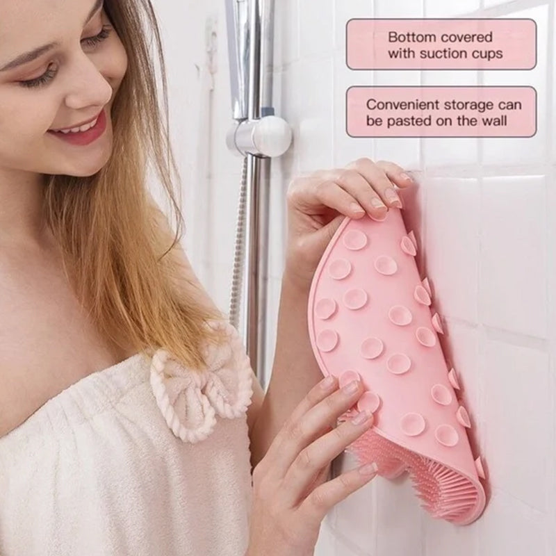 🚿 50% RABATT! 🦶 Dusche Fuß- und Rückenschrubber Massagekissen – Rutschfest, beidseitig & tiefenreinigend – perfekt für die sanfte Ganzkörperpeeling unter der Dusche 🧼