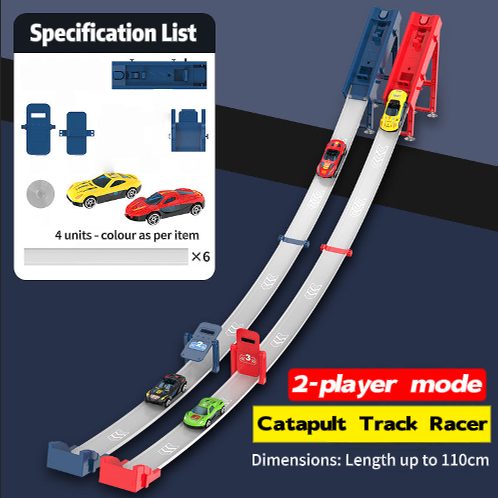 🏎️ 50% RABATT JETZT! DOPPELTE BAHN, DOPPELTER SPAß! ✨ Doppelte Spielzeugauto-Starter-Rennbahn - 2 Starter mit 360° Loopings & 6 Geschwindigkeitsstufen für Wettkampfspaß unter Geschwistern! 🚗✨