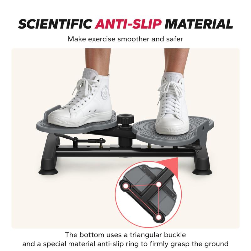 Hüfttwister, Twist Waist Disc Borad für Frauen, Bauchmuskeltrainer mit 2 Widerstandsbändern für Schlanke Taille & Core-Training, Max 136KG, Geräuschloses Heim-Fitnessgerät