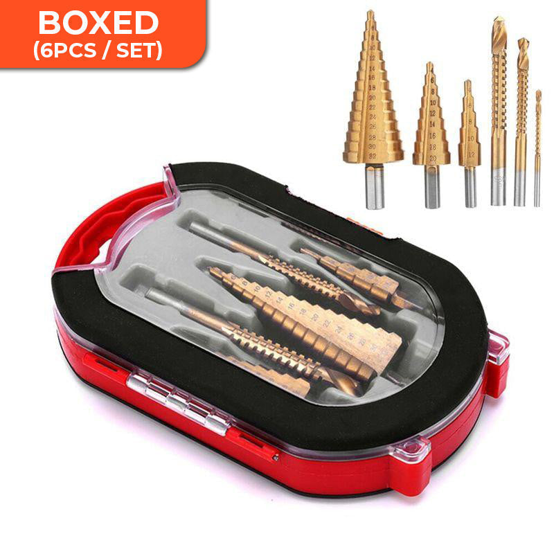 🔩✨ 50% RABATT! Titanbeschichtetes Pagoden-Bohrerset – Präzise, langlebig & ideal für Holz, Kunststoff & Metall ✨
