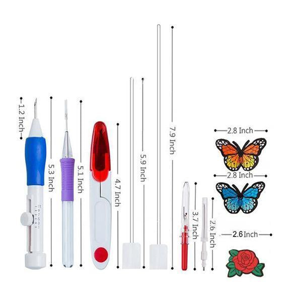 🔥 50 % OFF ! 🌈🪡 Regenbogenfarbenes Stickerei-Einfädelwerkzeug