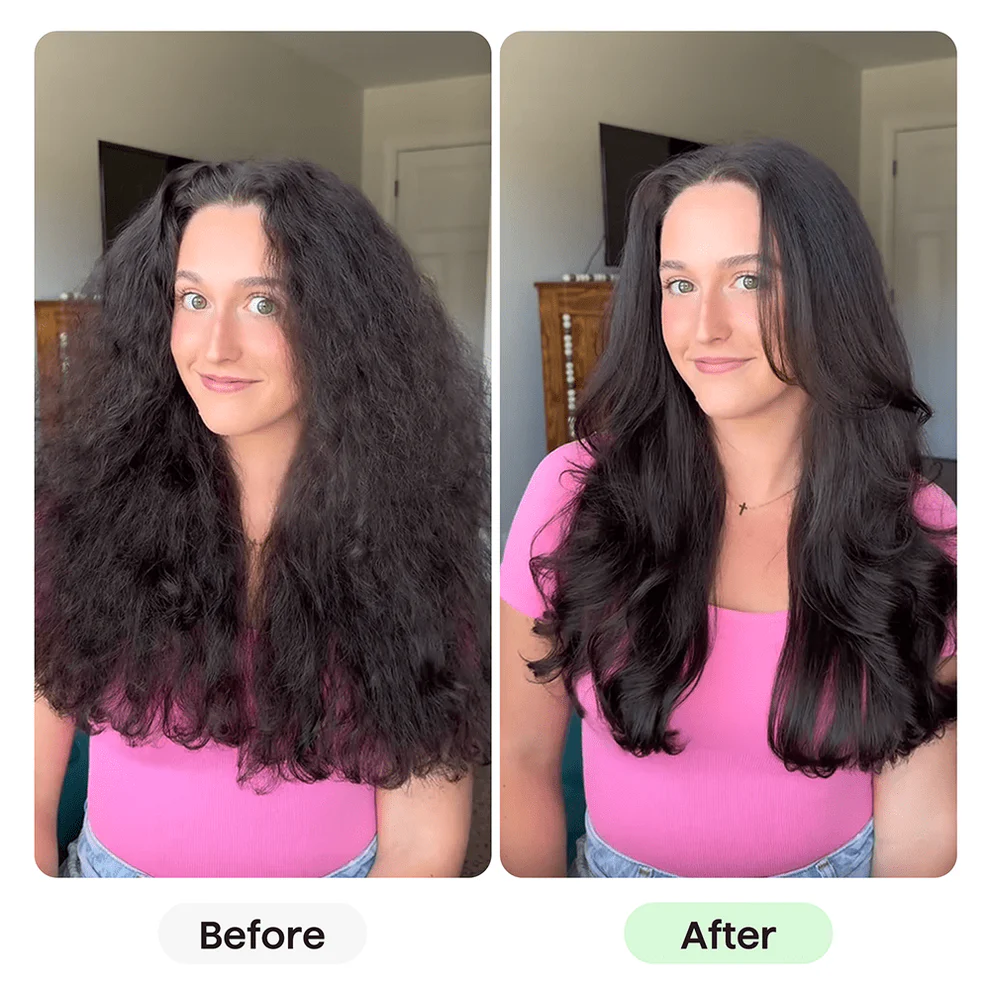 💇‍♀️🔥 32mm Ionen-Heizbürste – Locken & Volumen in 5min, glättet & stylt ohne Schäden ✨💨