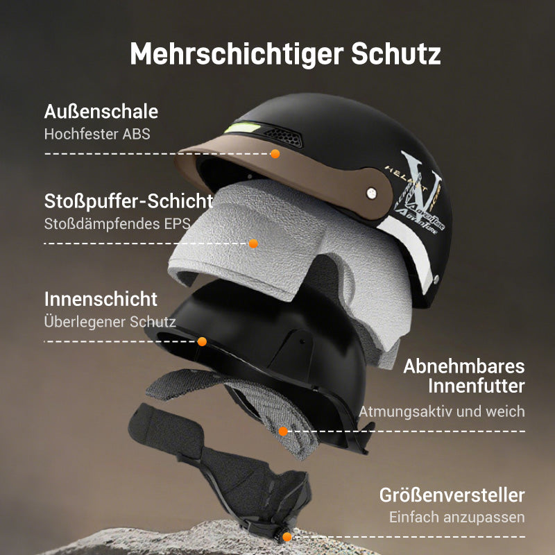 ⏳Begrenzte Zeit 50% Rabatt💥🛡️Atmungsaktiver, leichter und stoßfester Motorradhelm🏍️