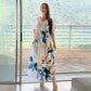 👗🌺 50% RABATT! Damen-Maxikleid mit V-Ausschnitt und Print – Lässig, romantisch & perfekt für Sommer, Strand & Urlaub ✨