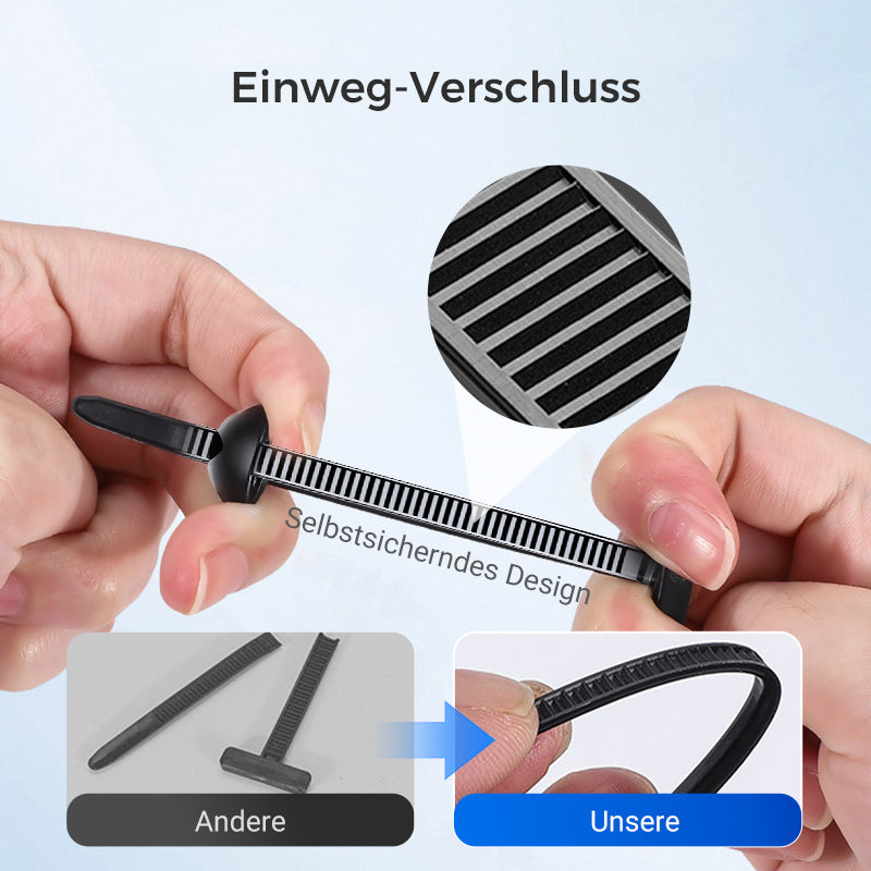 ⏳💥 BEGRENZTE ZEIT: 50% RABATT! Universal-Kabelbinderschnalle aus Nylon – Robust, wiederverwendbar & für schnelle, sichere Befestigungen ✨