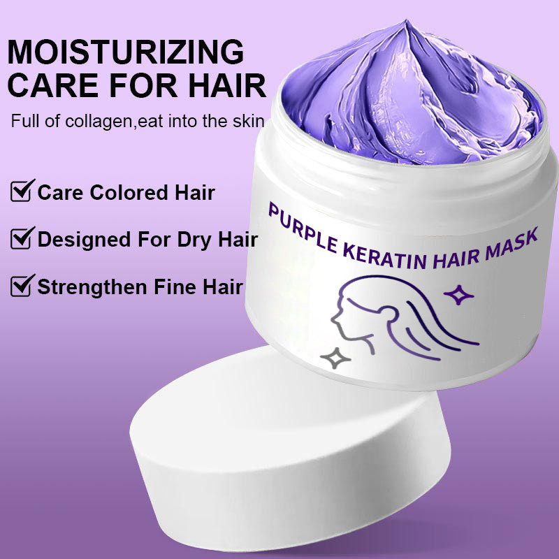 🌿✨ Keratin Lila Haarmaske 🌸💜 – Intensive Pflege für geschmeidiges Haar & unwiderstehlichen Glanz. Ideal für trockenes, strapaziertes Haar. Verwöhnt & repariert für ein gesundes Haargefühl. Lass die Haare im Wind wehen!