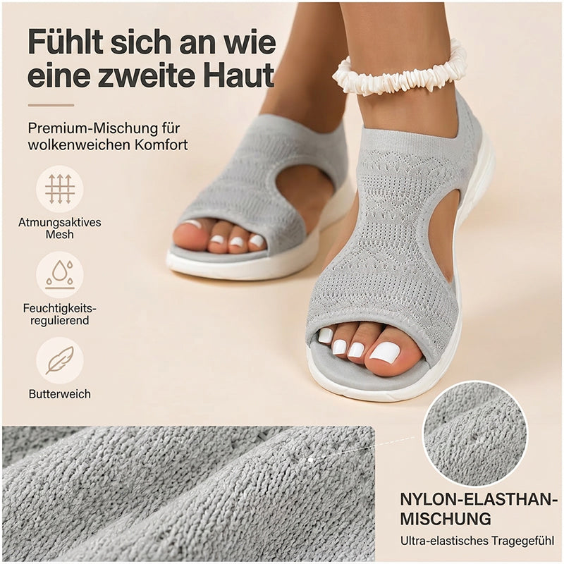 👡🌺 50% RABATT! Bequeme atmungsaktive flache Sandalen mit offener Zehe für Damen im Sommer – Leicht, luftig & perfekt für warme Tage ☀️