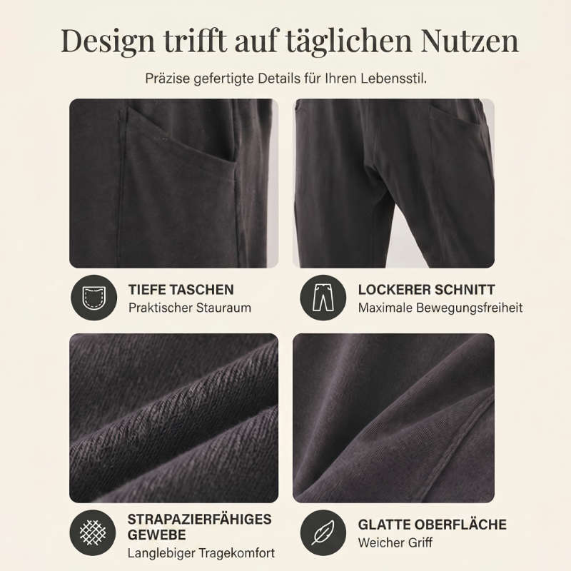 👗✨ 50% RABATT! Minimalistischer Overall mit Taschen und V-Ausschnitt – Schlicht, elegant & perfekt für Alltag, Büro & Freizeit 🌿