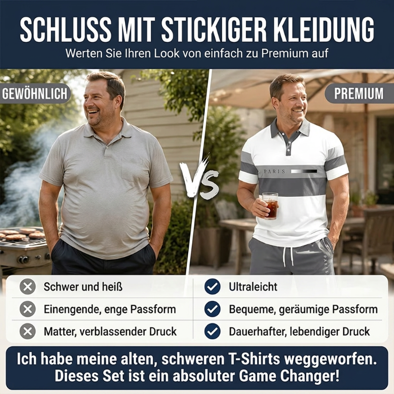 🔥50% RABATT!👕2-teiliges Hemd- & Shorts-Set für Herren – bequem, atmungsaktiv & vielseitig für Sommer, Freizeit & Reisen☀️🩳