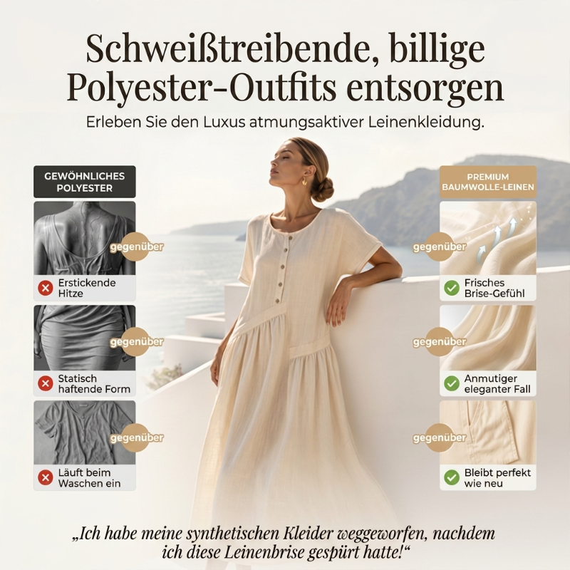 👗💎 DER SOMMERHIT 2026 – DER WAHNSINN! Maxikleid für Damen mit Knopfleiste und kurzen Ärmeln – Leicht, luftig & stilvoll – Perfekt für warme Tage am Strand, in der Stadt oder im Urlaub ✨