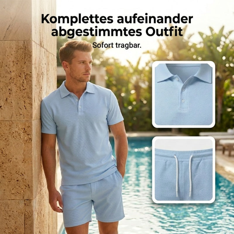 👕🏃 LIMITED-TIME 50% RABATT! Herren Sommer-Set – Polo & Shorts, leicht & sportlich ✨