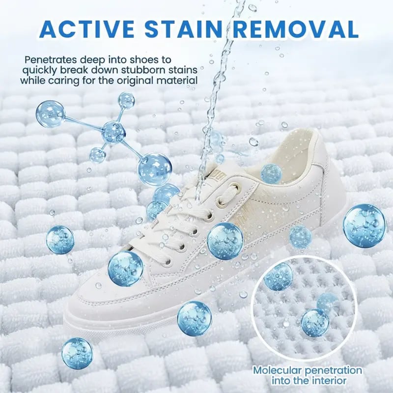 👟 NEU! 🧼 Mehrzweck-Reinigungscreme für weiße Schuhe ohne Ausspülen – Einfach auftragen, einwirken, abwischen – Kein Wasser nötig – Weiße Schuhe strahlen wie neu – Für Sneaker, Canvas, Leder & Mesh ✨
