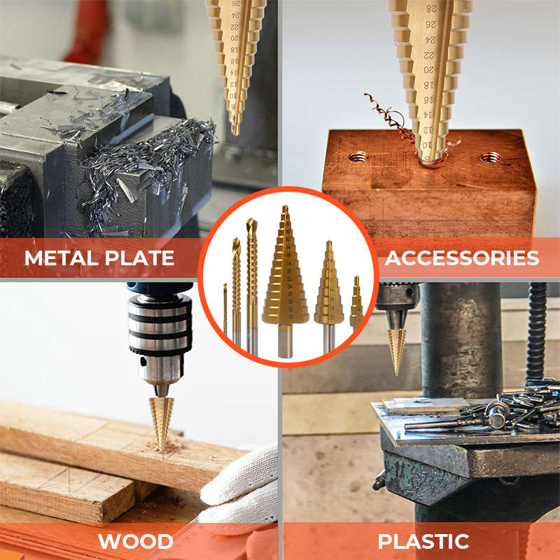 🔩✨ 50% RABATT! Titanbeschichtetes Pagoden-Bohrerset – Präzise, langlebig & ideal für Holz, Kunststoff & Metall ✨
