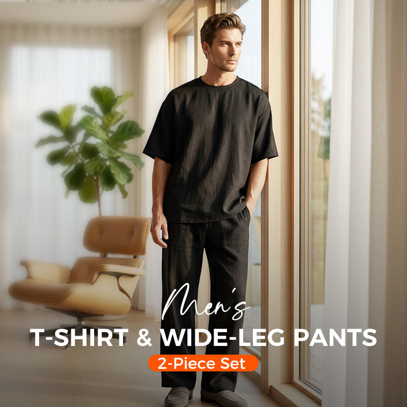 👔 2-teiliges Set: Herren-T-Shirt & weite Hose – Trendig, bequem & sofort tragbar 💥