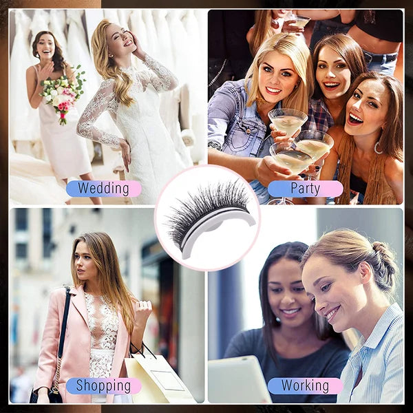 🥳 50 % RABATT! 👁️✨ Wiederverwendbare selbstklebende Wimpern. Kein Kleber erforderlich, einfach aufdrücken. Mehrfach nutzbar & leicht abzunehmen 💕🌸