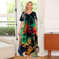 👗🌺 50% RABATT! Damen-Maxikleid mit V-Ausschnitt und Print – Lässig, romantisch & perfekt für Sommer, Strand & Urlaub ✨