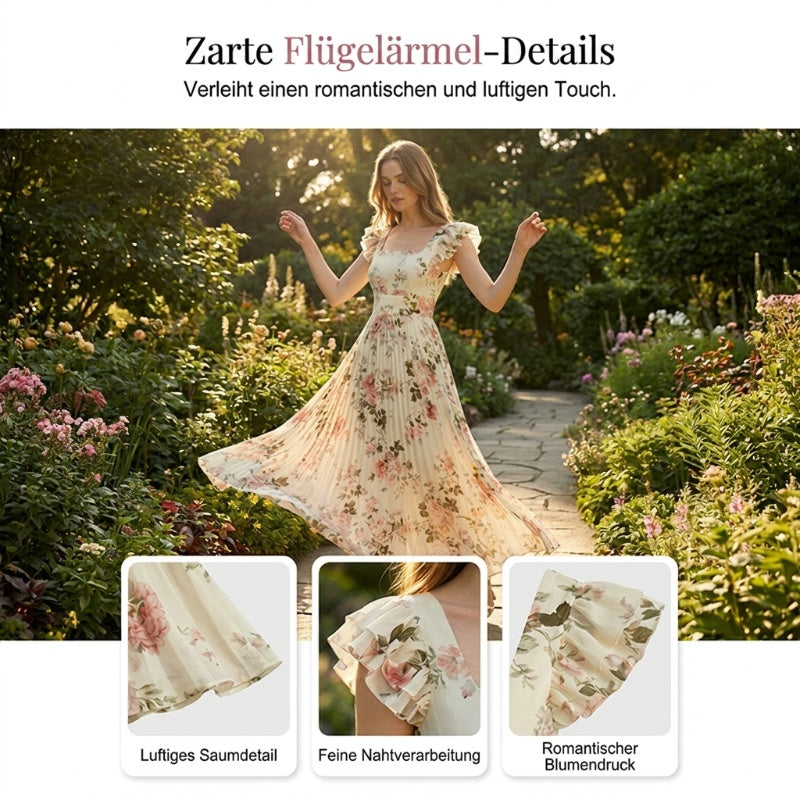 👗🌺 ELEGANTES BLUMENPRINT-MAXI-KLEID MIT PLISSEEFALTEN – 50% RABATT! Romantisch, schmeichelhaft & perfekt für Frühling, Sommer & festliche Anlässe 💫