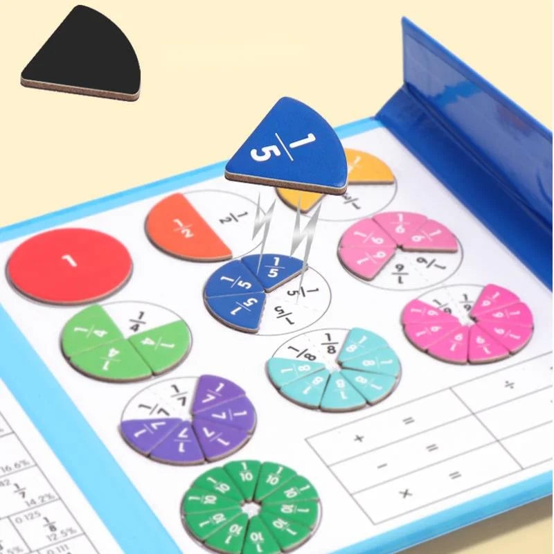 🧩 🎨 Magnetisches Bruchpuzzle für Kinder – Fördert Feinmotorik, Buntes Design & Sicheres Spielen ✨