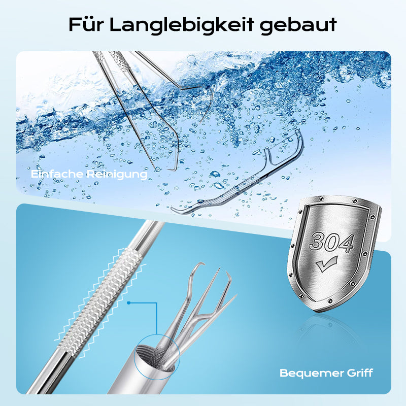 💥Halber Preis⚡Edelstahl-Zahnstocher-Set | Hygienisch & Langlebig 🦷✅
