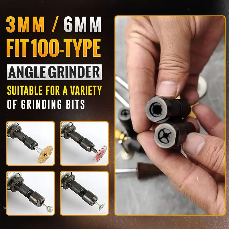 💰 -50 % jetzt sichern! 🔧 Winkelschleifer-Adapter | 3mm/6mm Spannfutter | Metallbau langlebig | Kompatibel mit 100-Typ Schleifen, Polieren & Schneiden in einem!