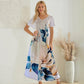 👗🌺 50% RABATT! Damen-Maxikleid mit V-Ausschnitt und Print – Lässig, romantisch & perfekt für Sommer, Strand & Urlaub ✨