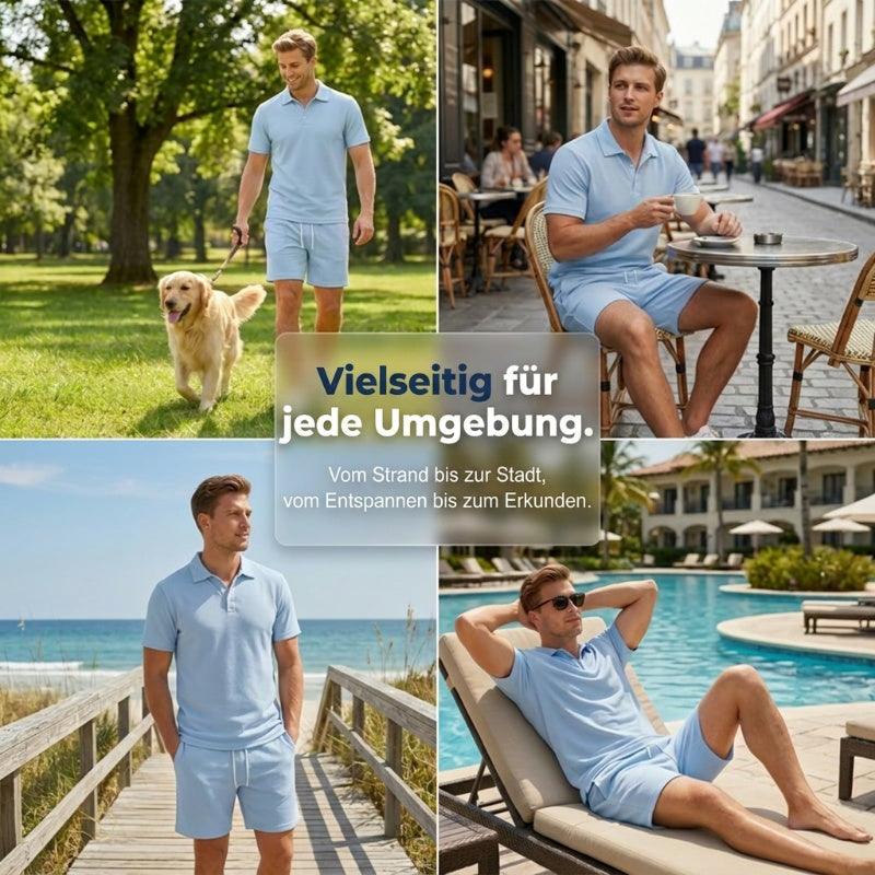 👕🏃 LIMITED-TIME 50% RABATT! Herren Sommer-Set – Polo & Shorts, leicht & sportlich ✨