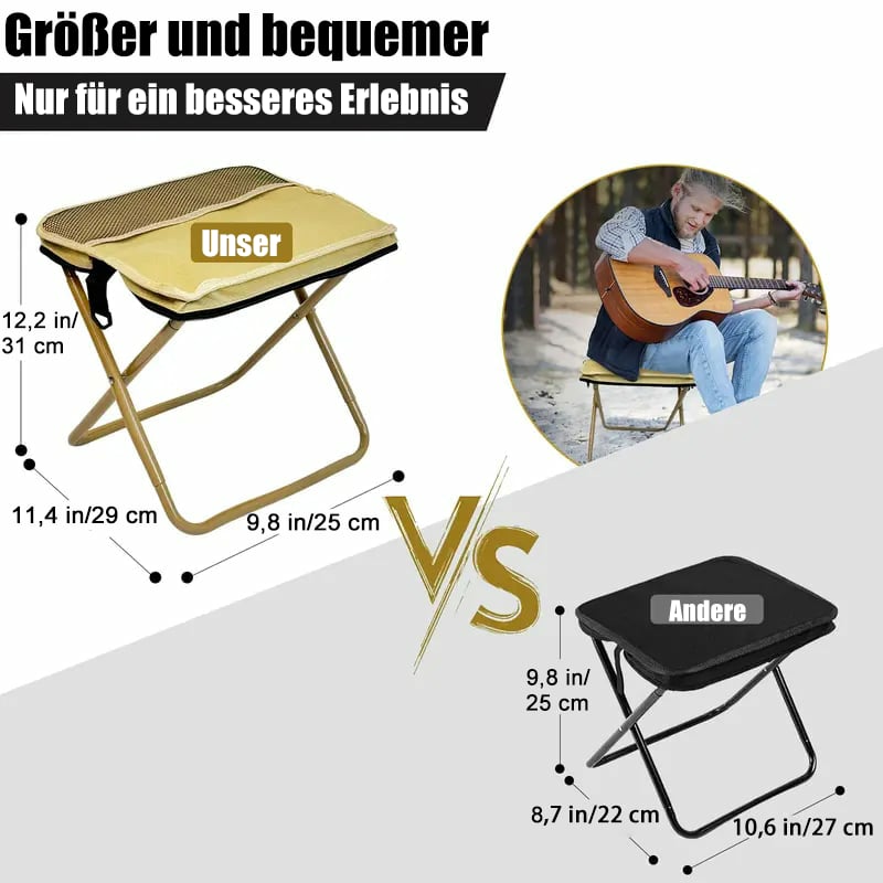 ⏰Letzter Tag: 50% Rabatt!🔥🪑Ultraleichter Klapphocker – Trägt bis zu 120 kg