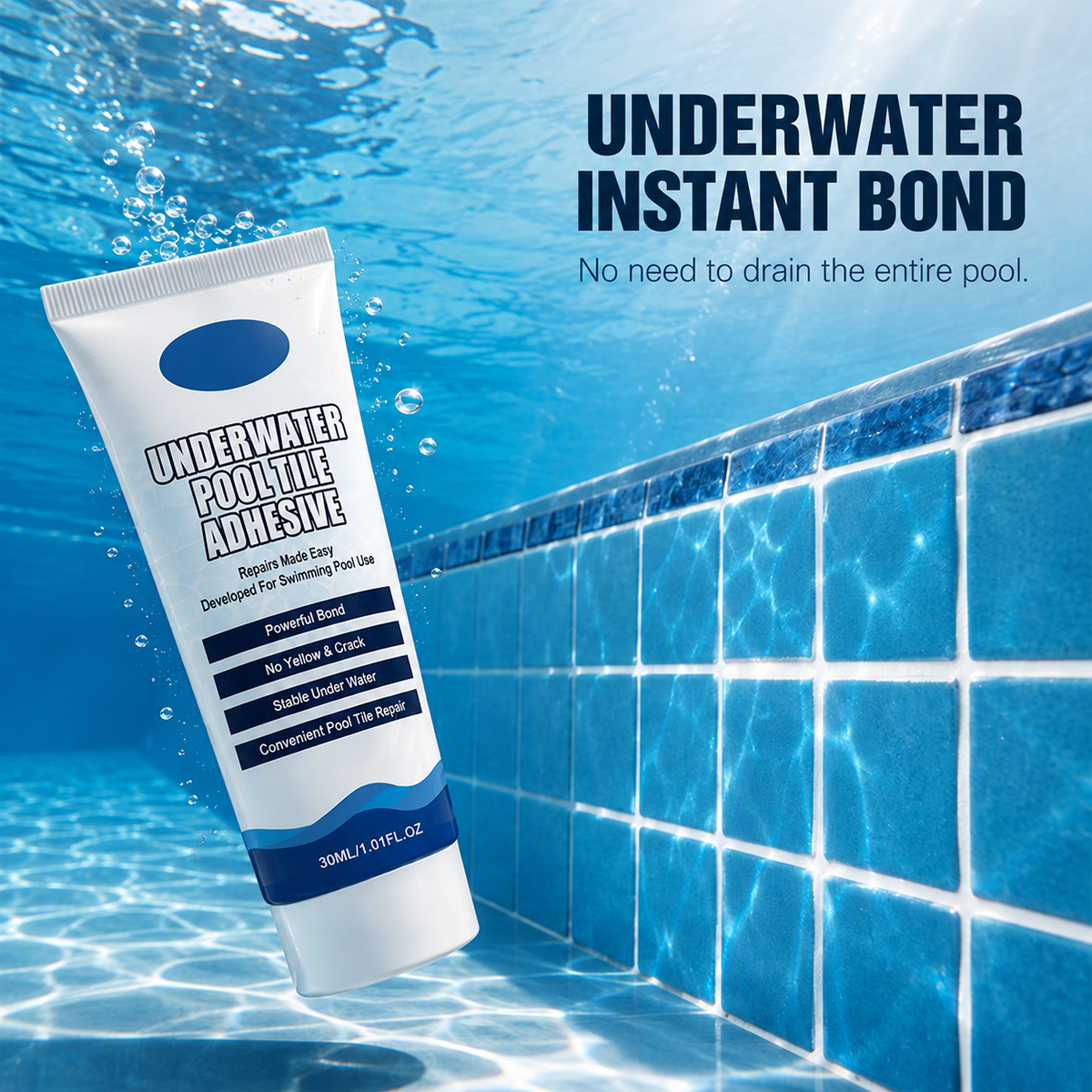 ⏳Zeitlich begrenztes Angebot⏳ 🥳Hochfester Kleber für Unterwasser-Poolfliesen