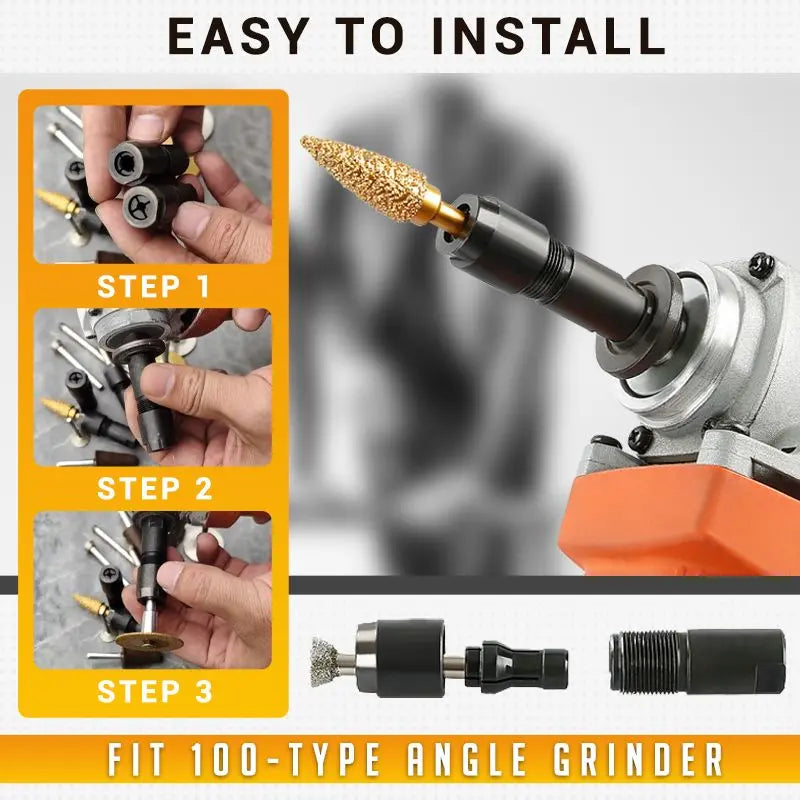 💰 -50 % jetzt sichern! 🔧 Winkelschleifer-Adapter | 3mm/6mm Spannfutter | Metallbau langlebig | Kompatibel mit 100-Typ Schleifen, Polieren & Schneiden in einem!