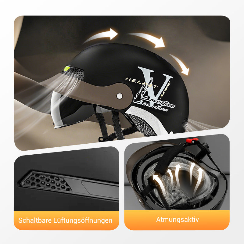 ⏳Begrenzte Zeit 50% Rabatt💥🛡️Atmungsaktiver, leichter und stoßfester Motorradhelm🏍️