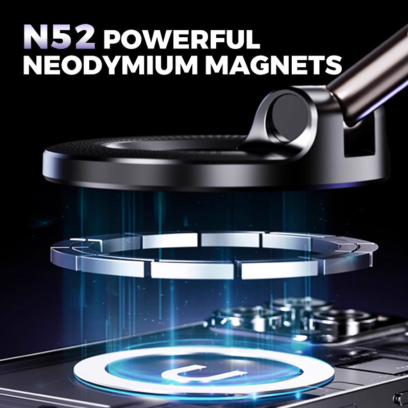 📱🔥 MEHR KAUFEN, MEHR SPAREN! 360° verstellbarer magnetischer Vakuum-Telefonhalter – Starker Saugnapf, magnetisch & flexibel – Perfekt für Auto, Schreibtisch & Zuhause ✨