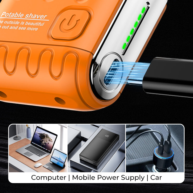 ⚡🪒 Mini-Elektrorasierer für Herren – Tragbar, kabellos & IPX7 wasserdicht. Perfekt für Reise, Büro & Auto!