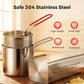 🎉 2026 Sale — Over 28,400 Sold!🍳304 Stainless‑Steel Multifunctional Fryer 🧺